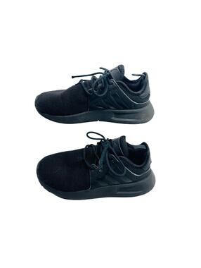 Adidas Sneaker All Black Blackout Mesh Run Shoe Unisex Boys Girls 13K